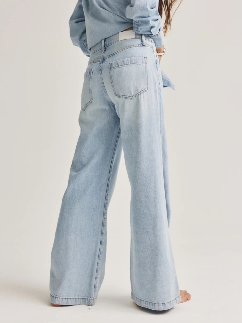 Pistola Denim Wide-Leg Light Wash Jeans - Picture 4 of 6